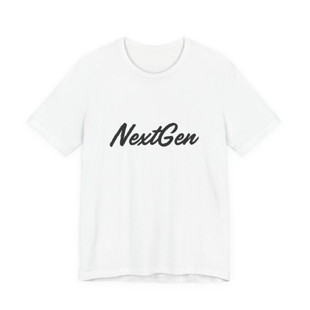 NextGen Script Tee — Youthful Minimalist Graphic T-Shirt