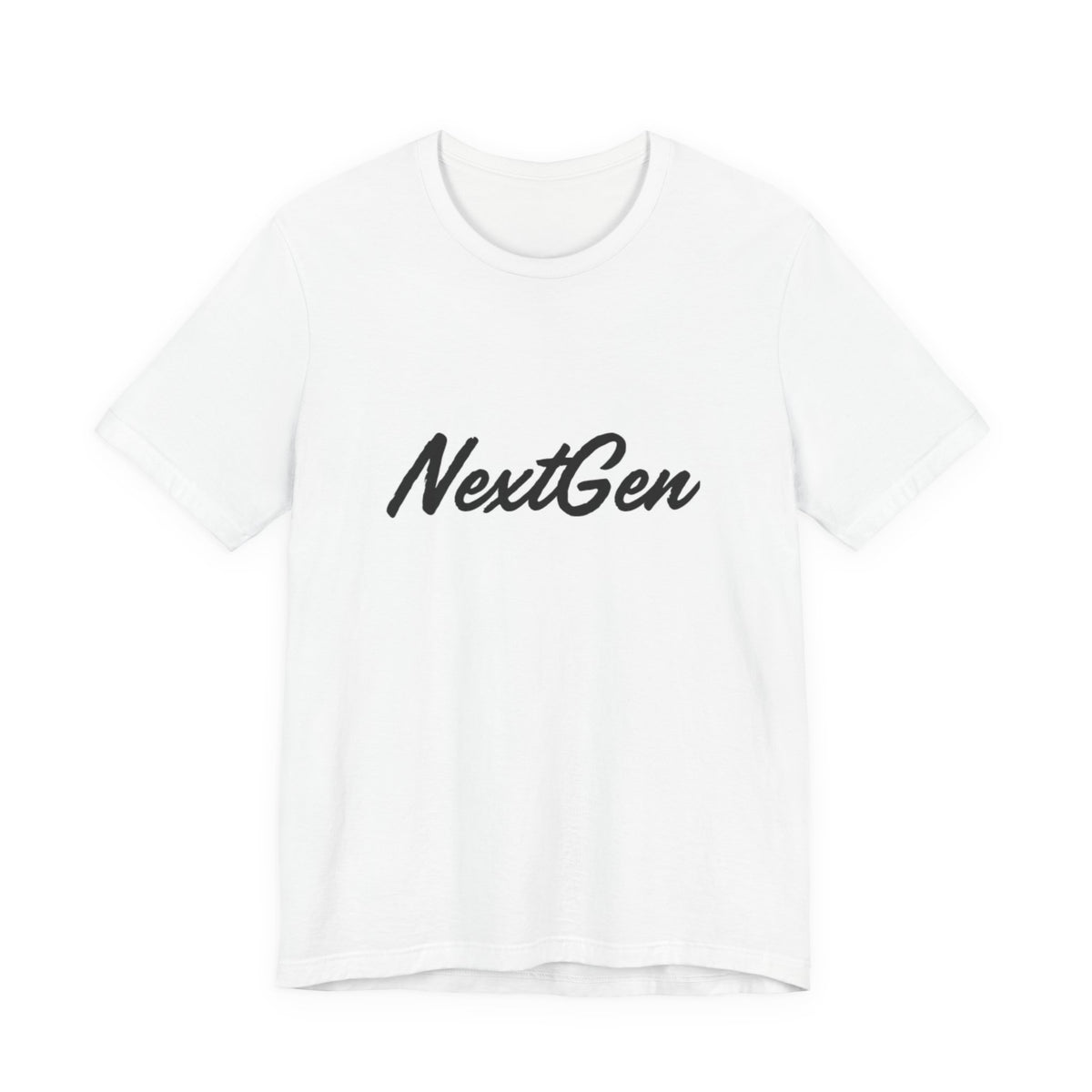 NextGen Script Tee — Youthful Minimalist Graphic T-Shirt